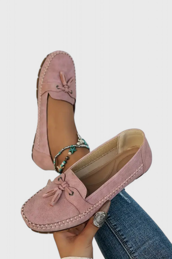 Peony | Mocasines de Suede Clásicos con Borlas