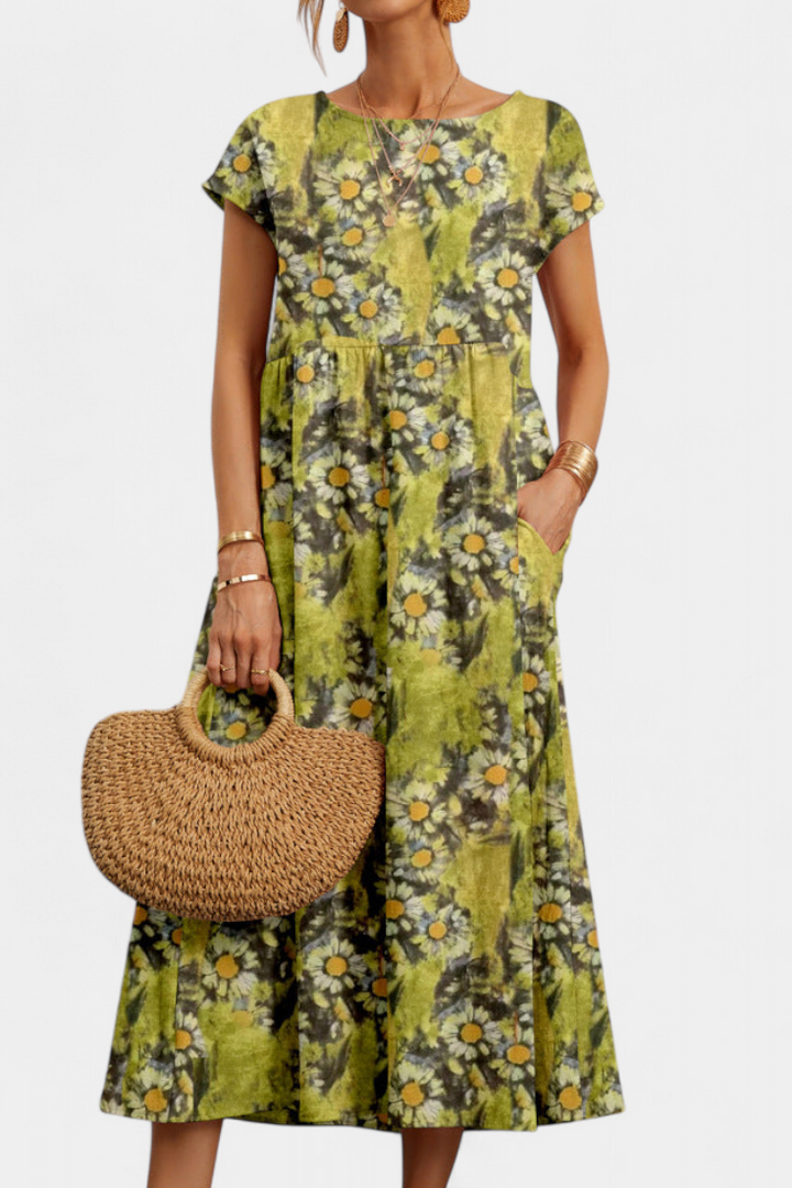 Yuridia | Vestido Floral Chic con Silueta Fluida