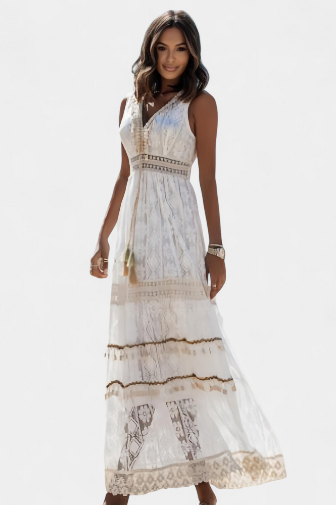 Jonna | Vestido Maxi de Encaje Boho