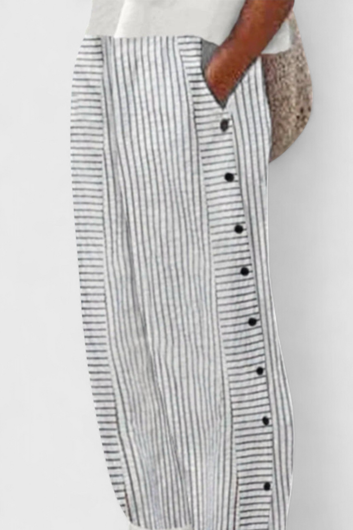 Isoldean | Pantalones Cortos de Verano a Rayas