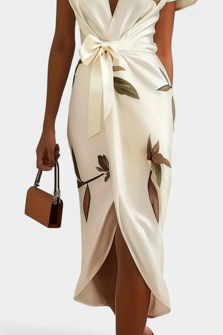 Dhalia | Vestido con Estampado de Hojas