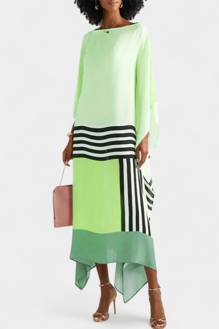 Elenora | Caftán Geométrico de Corte Amplio