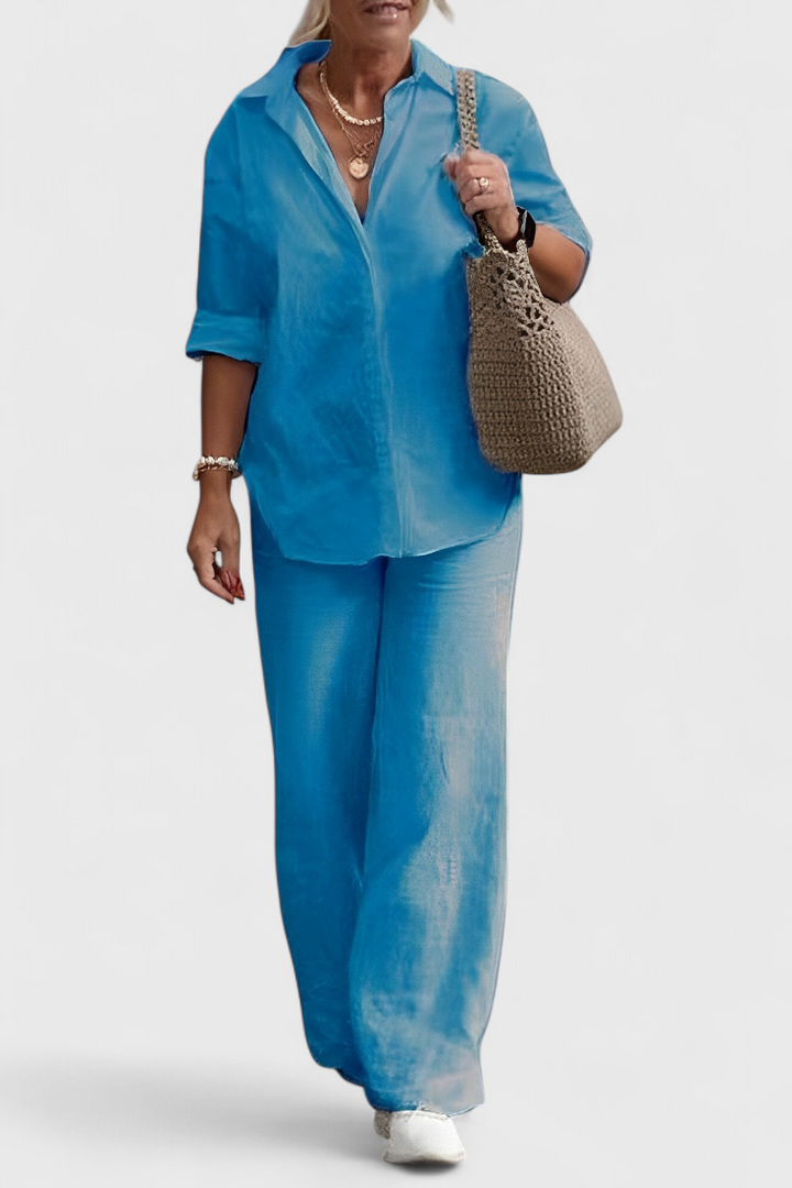 Skye | Conjunto de Dos Piezas en Algodón y Lino