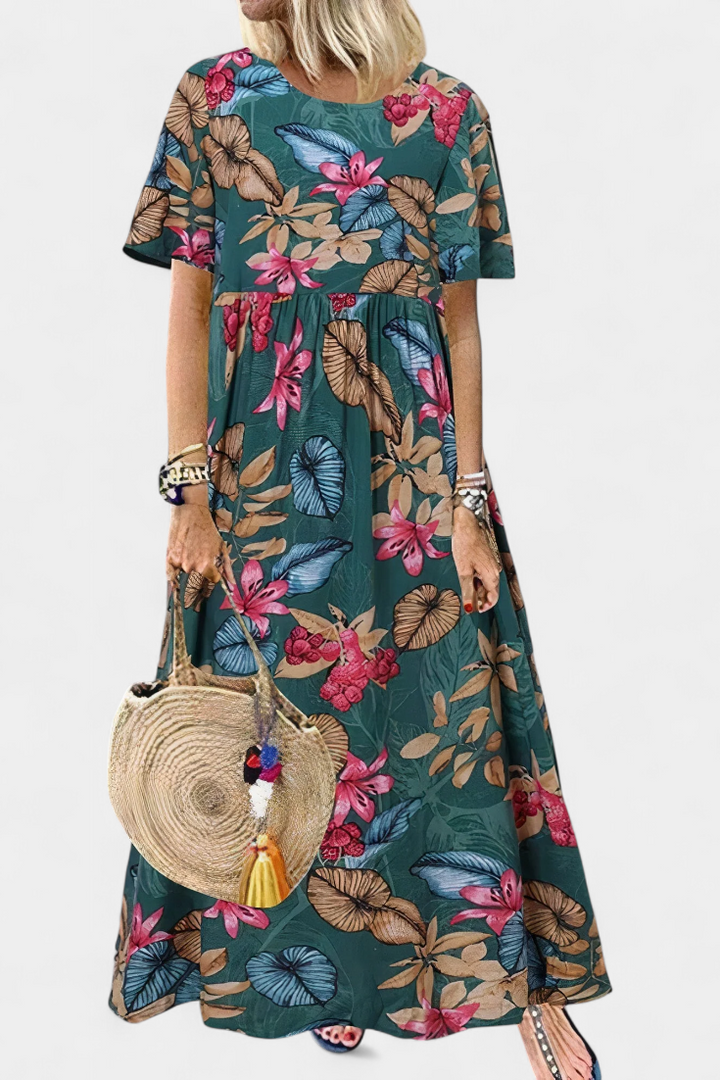 Kareela | Vestido Largo Floral de Estilo Relajado