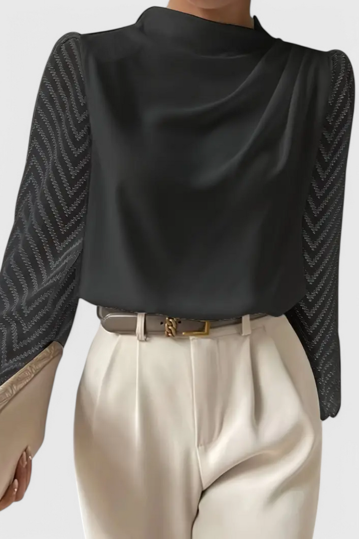 Zaraa | Blusa Elegante de Manga Transparente