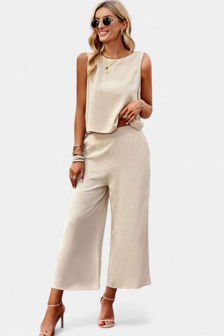 Lavinia | Conjunto de Top y Shorts Fluidos Boho