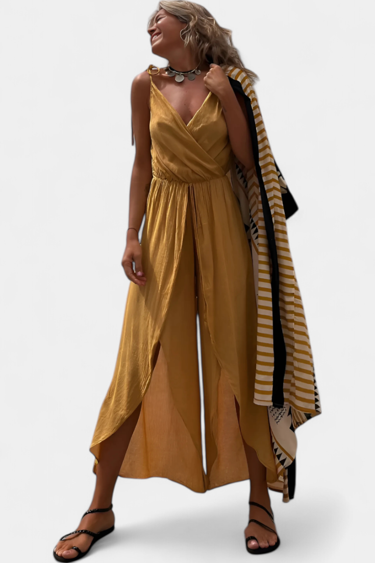 Donatila | Mono de Algodón Lavado con Aberturas Laterales