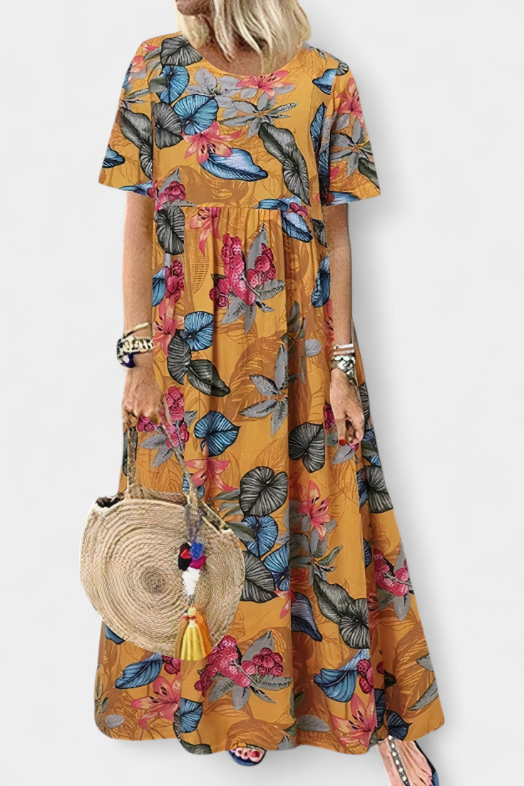 Kareela | Vestido Largo Floral de Estilo Relajado