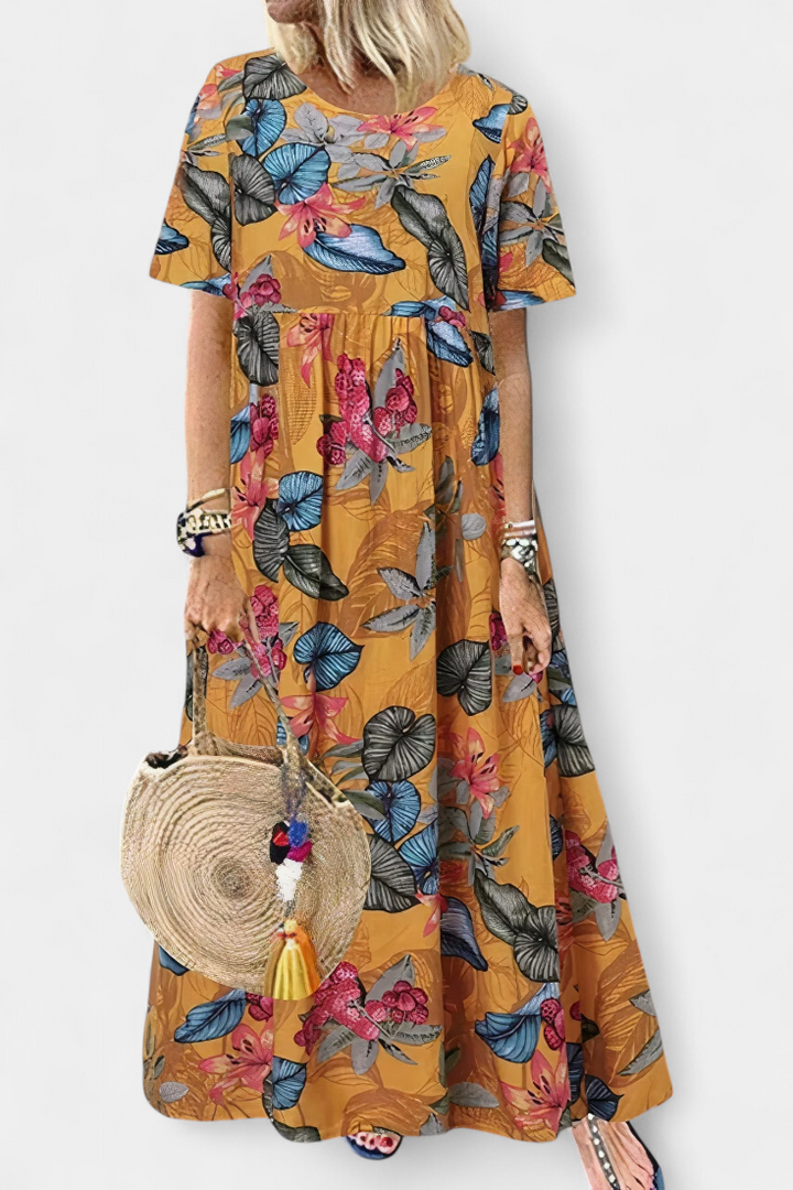 Kareela | Vestido Largo Floral de Estilo Relajado