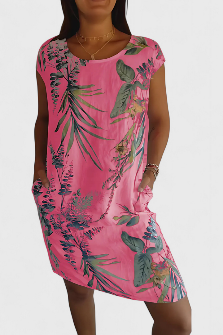 Tereza | Vestido Cómodo de Cuello Redondo