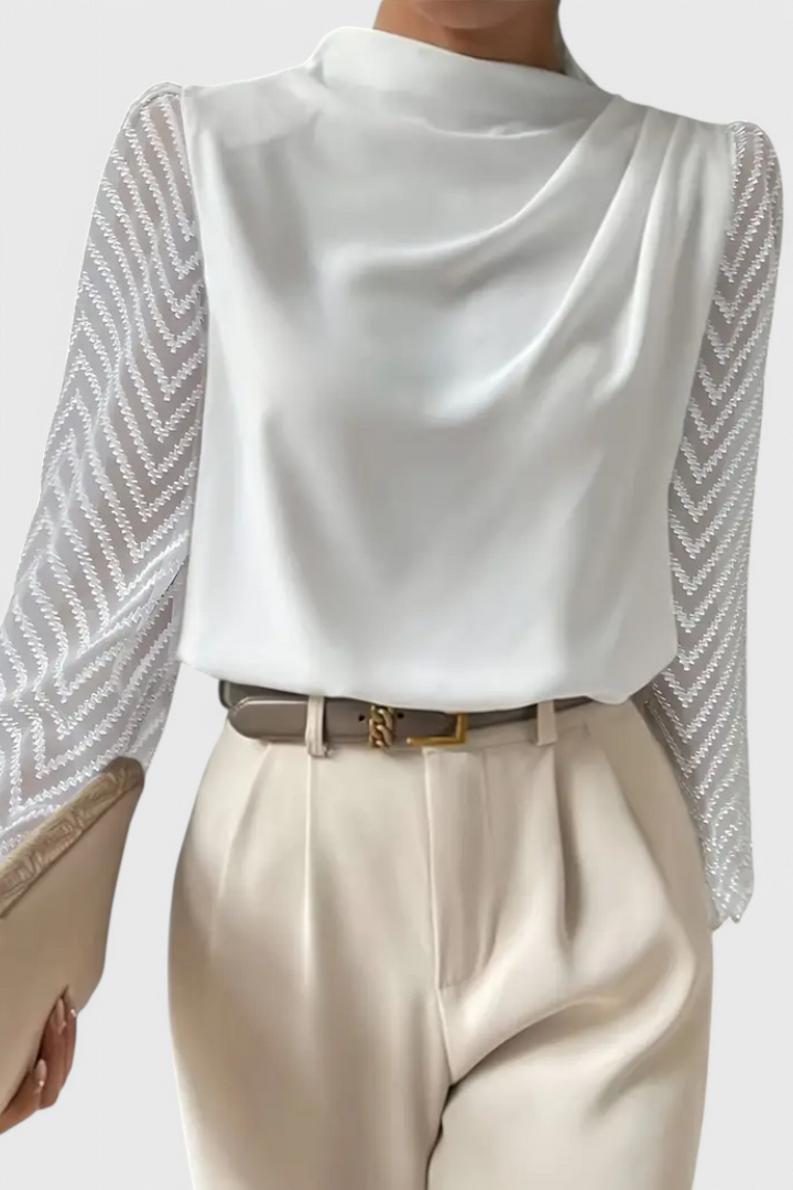 Zaraa | Blusa Elegante de Manga Transparente