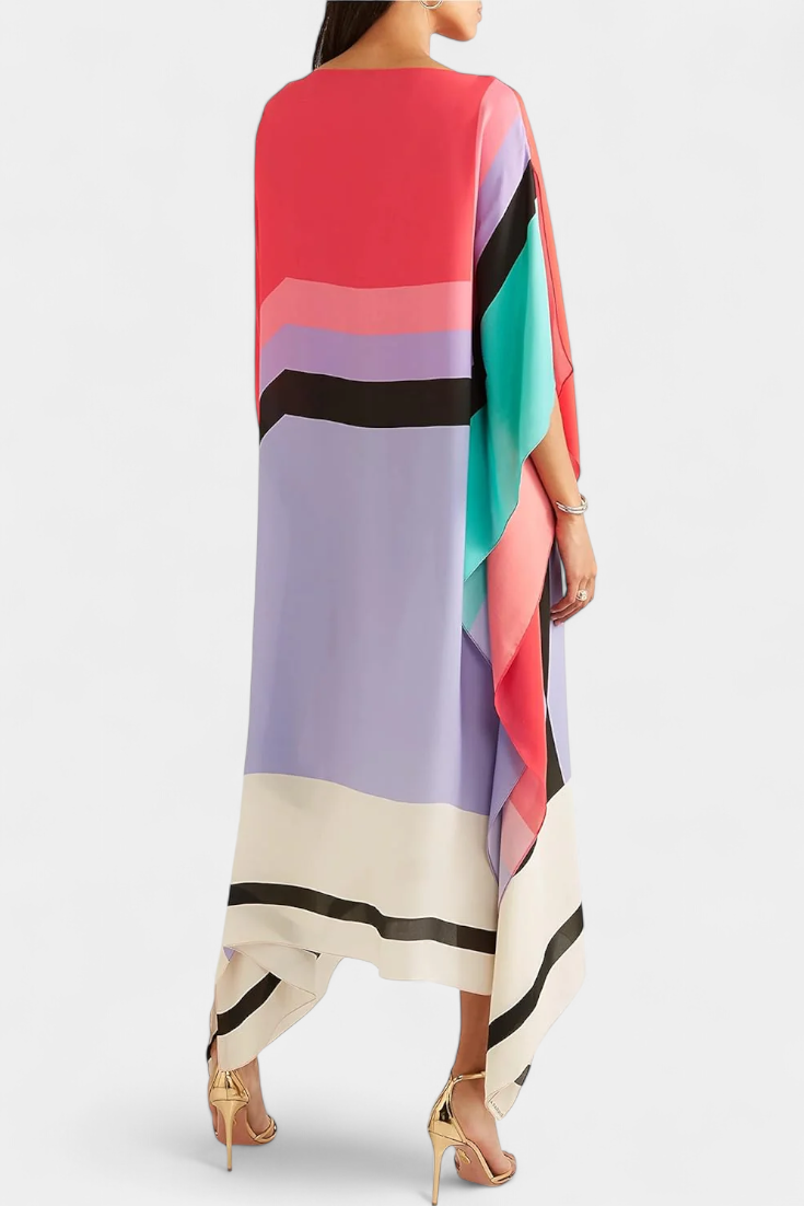 Elenora | Caftán Geométrico de Corte Amplio