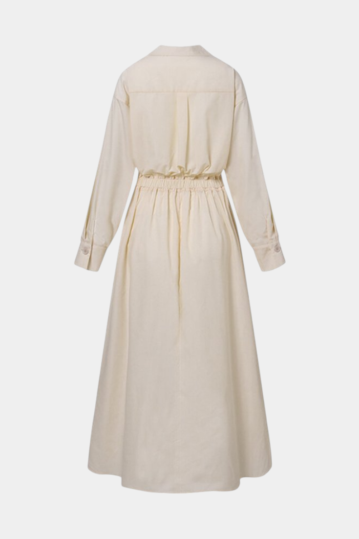 Miriam | Vestido Maxi de Manga Larga Retro