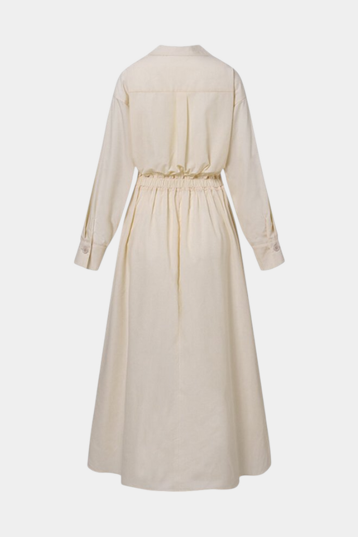 Miriam | Vestido Maxi de Manga Larga Retro