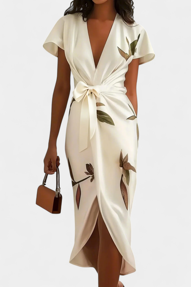 Dhalia | Vestido con Estampado de Hojas