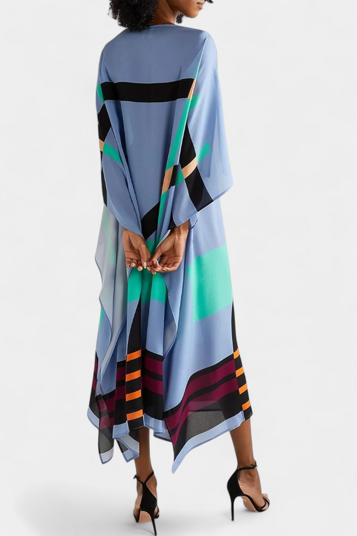 Elenora | Caftán Geométrico de Corte Amplio