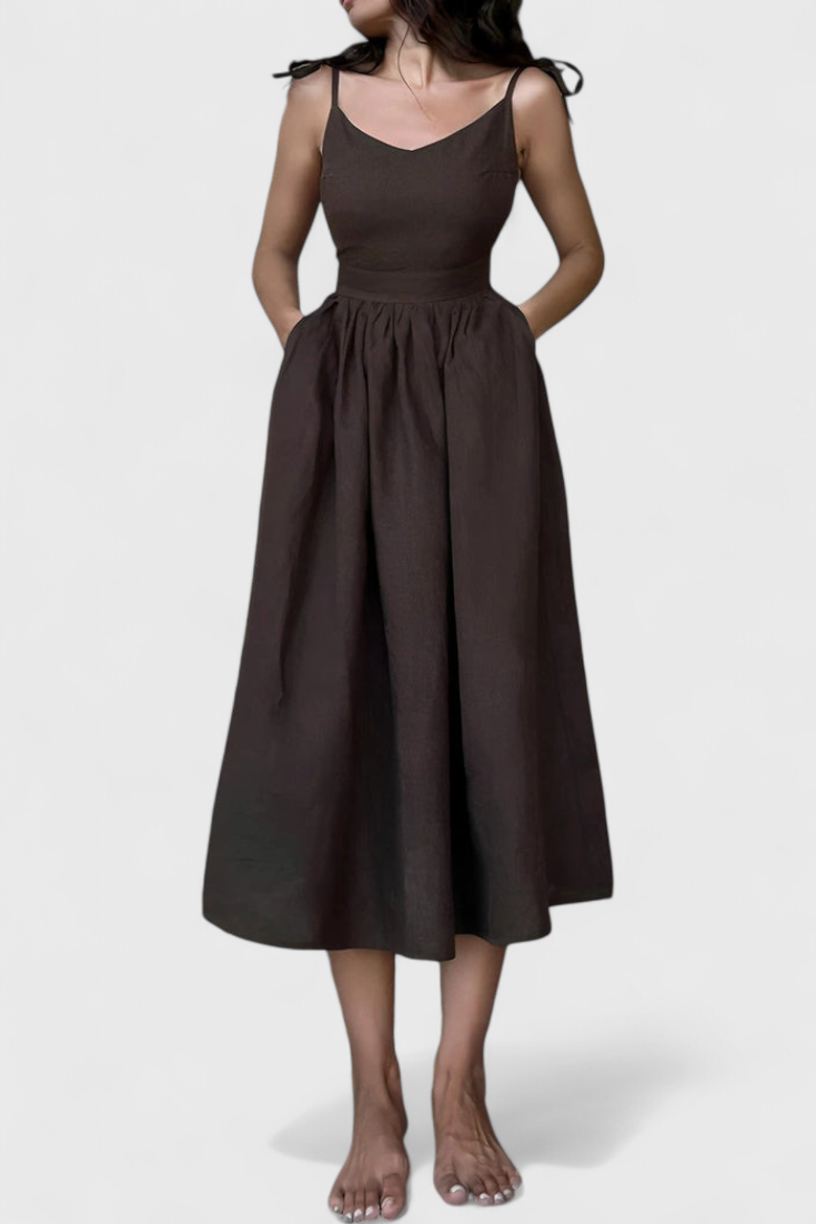 Justine | Vestido Fluido de Verano con Toques Femeninos