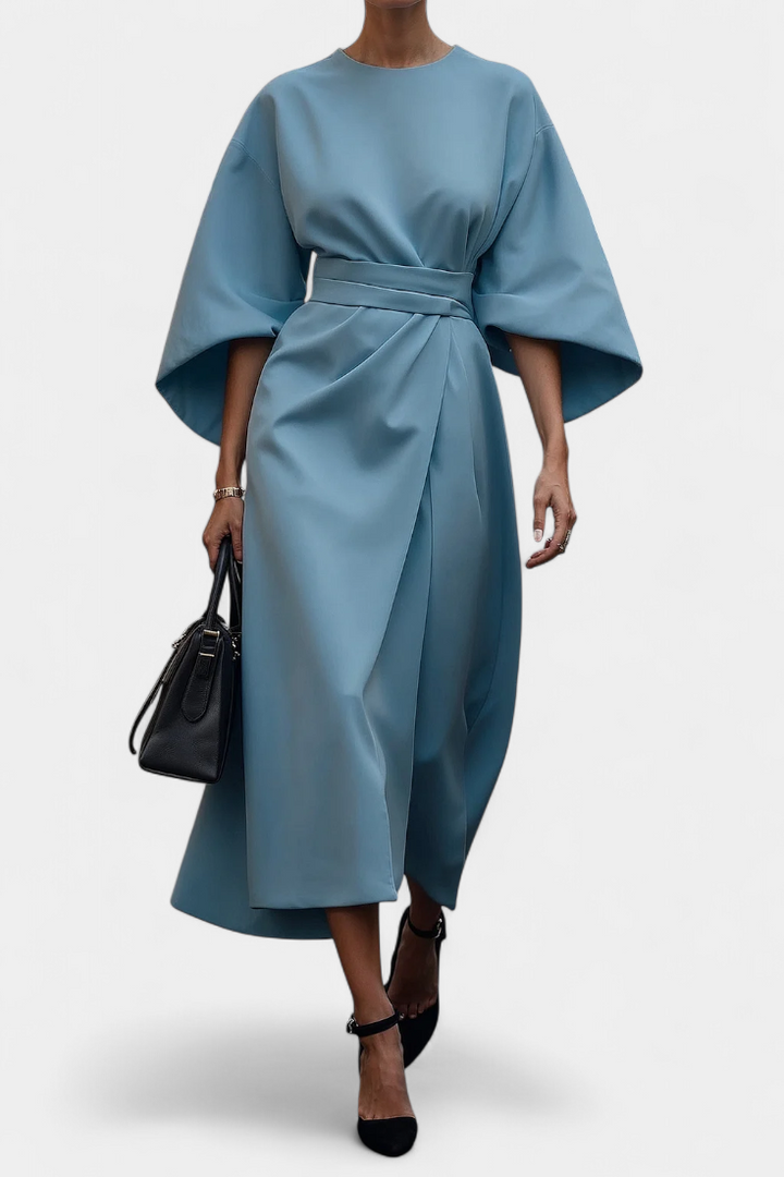 Micaela | Vestido Midi de Manga Lantern