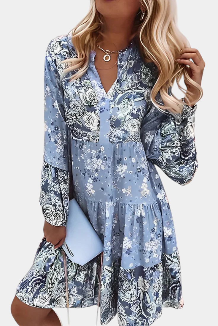 Vera | Vestido Mini A-Line Floral Boho