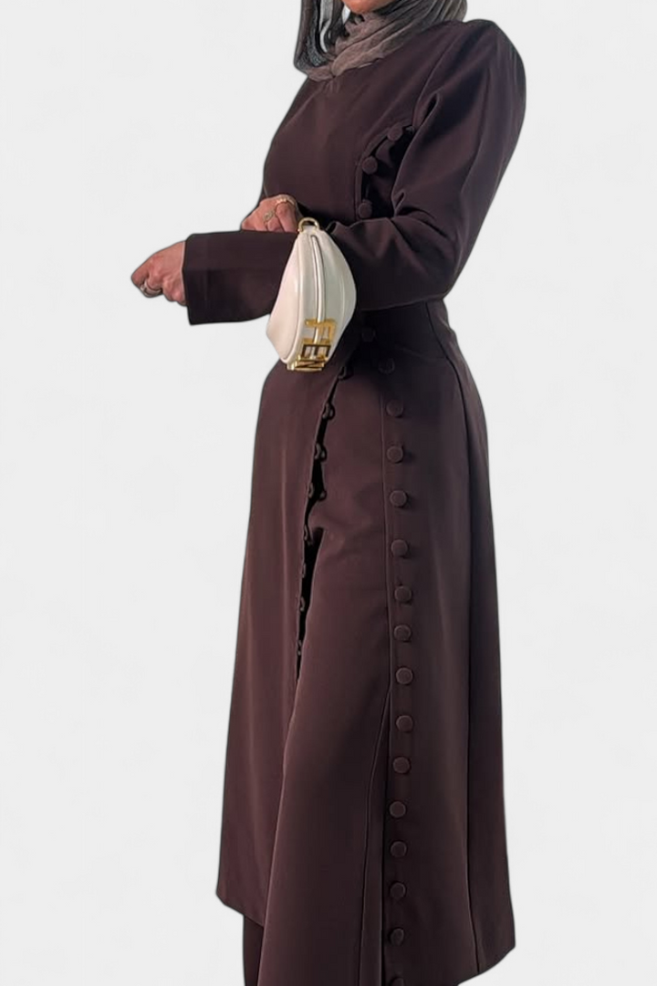 Melissa | Conjunto Casual Suave de Blusa con Botones y Pantalones Largos