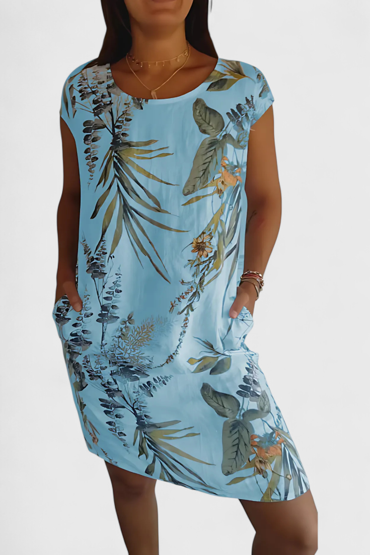 Tereza | Vestido Cómodo de Cuello Redondo