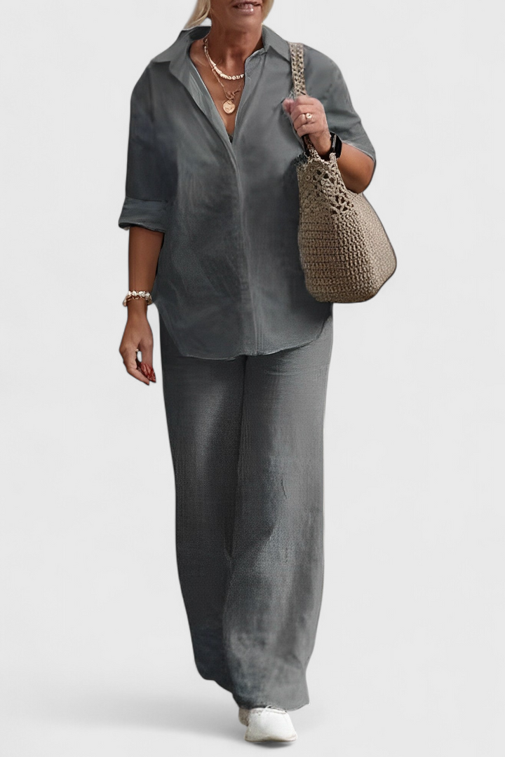 Skye | Conjunto de Dos Piezas en Algodón y Lino