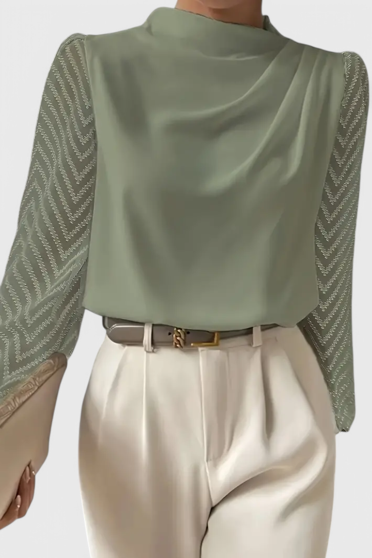 Zaraa | Blusa Elegante de Manga Transparente