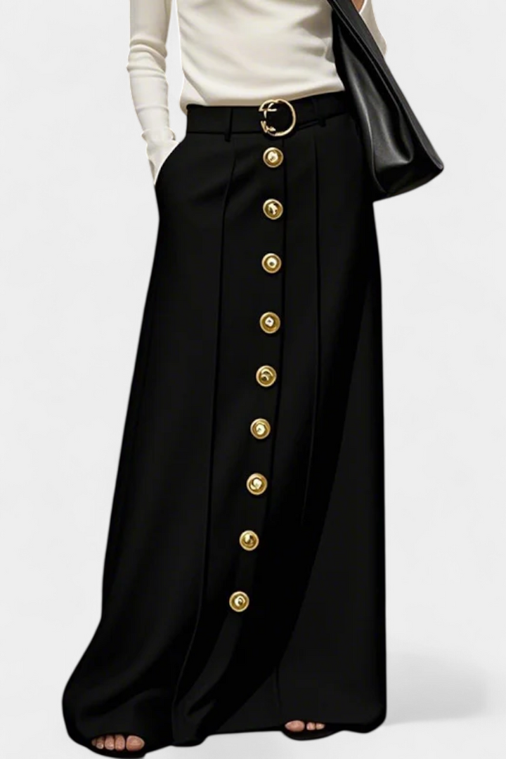 Ada | Falda de Botones Suelta con Bolsillos y Estilo Urbano