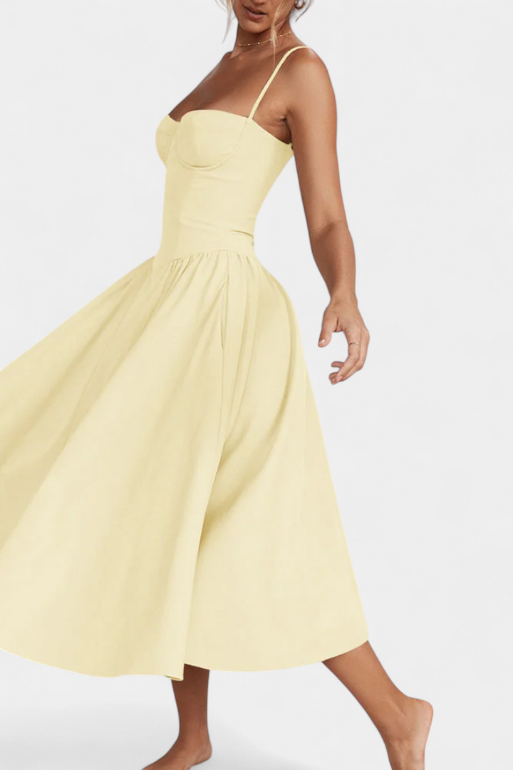 Felicity | Vestido Midi Corsé Sin Mangas