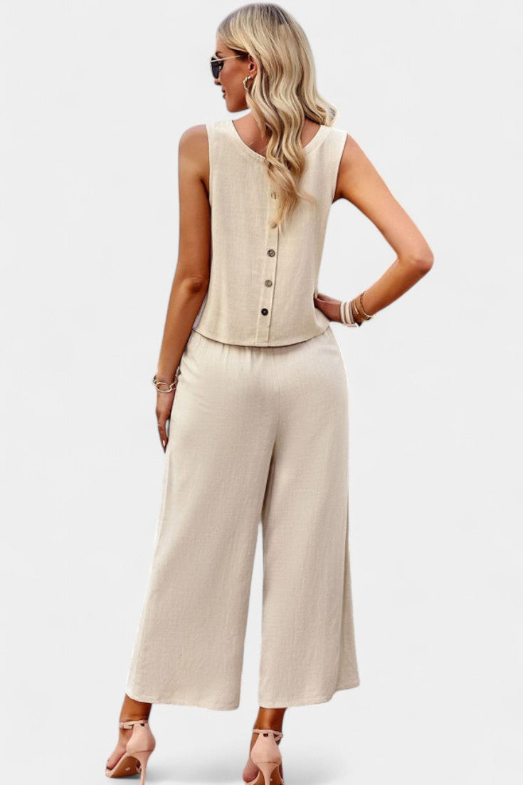 Lavinia | Conjunto de Top y Shorts Fluidos Boho