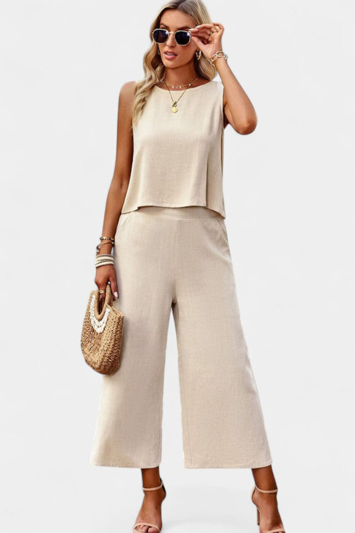 Lavinia | Conjunto de Top y Shorts Fluidos Boho