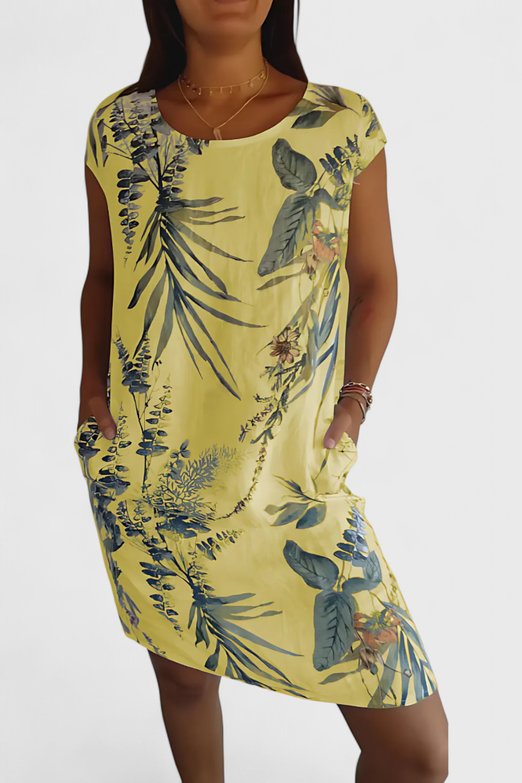 Tereza | Vestido Cómodo de Cuello Redondo