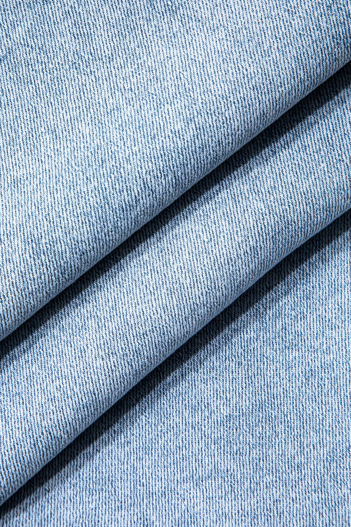 Evian | Jeans Ripped Straight-Leg con Rhinestones