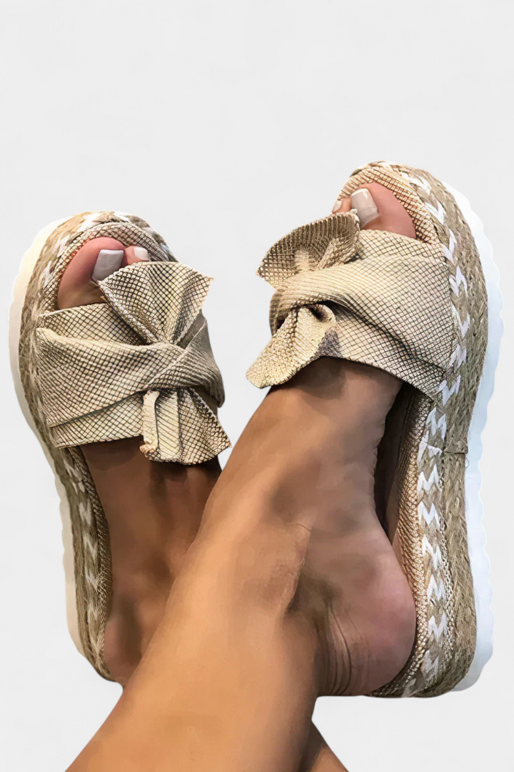 Cveta | Sandalias de Plataforma con Lazo