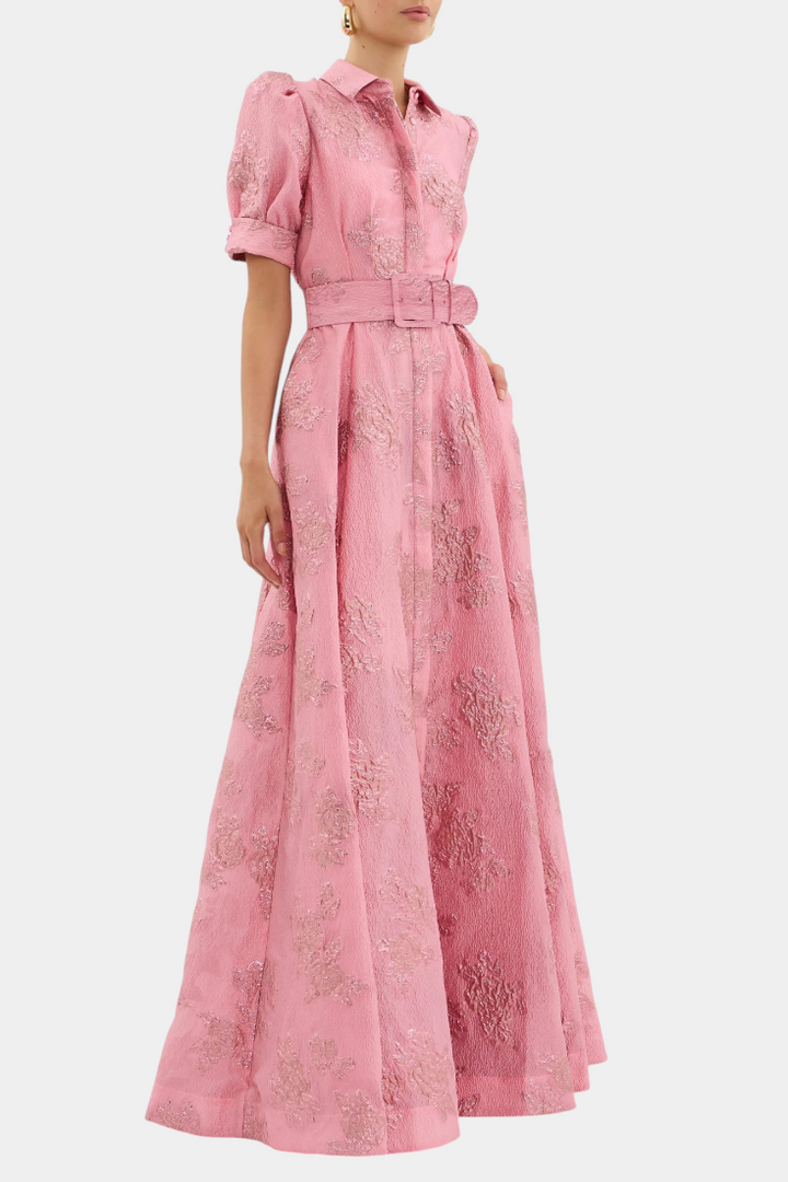 Celestine | Vestido Maxi con Manga Abullonada