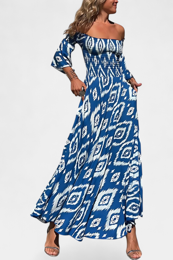 Mar | Vestido Floral con Hombros Descubiertos