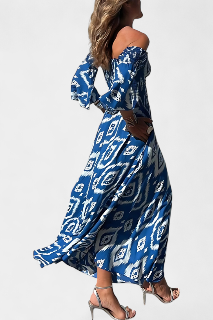 Mar | Vestido Floral con Hombros Descubiertos