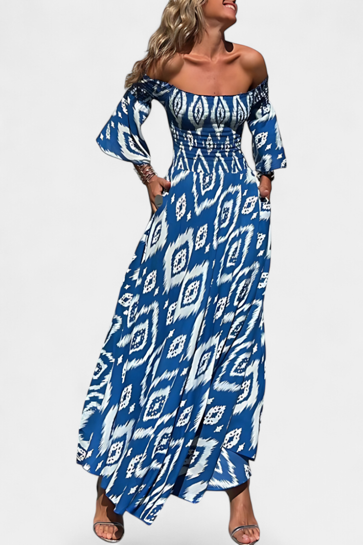 Mar | Vestido Floral con Hombros Descubiertos