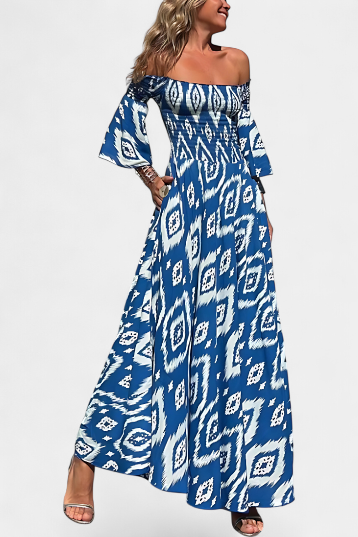 Mar | Vestido Floral con Hombros Descubiertos