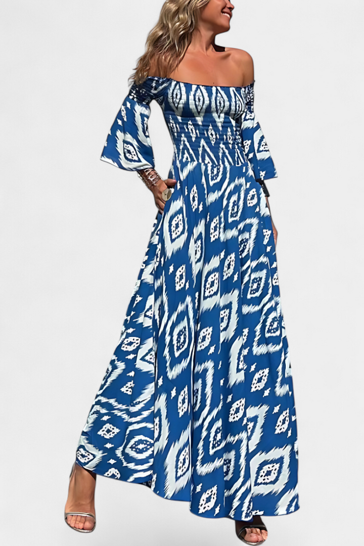 Mar | Vestido Floral con Hombros Descubiertos