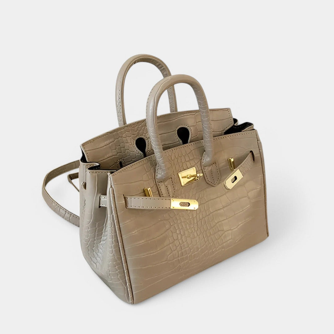 Camila | Bolso de mano en piel efecto cocodrilo