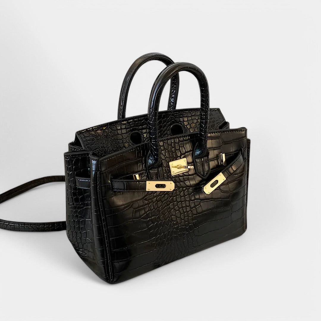 Camila | Bolso de mano en piel efecto cocodrilo