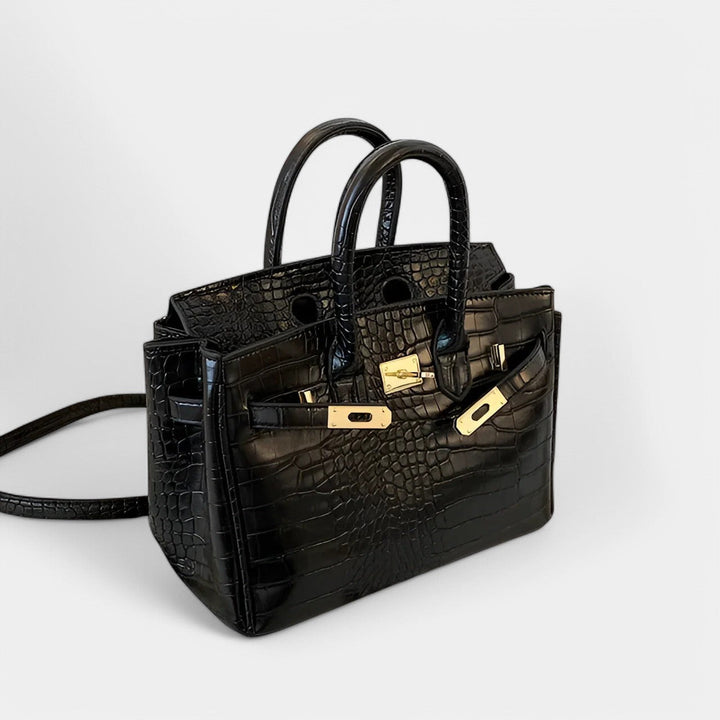 Camila | Bolso de mano en piel efecto cocodrilo