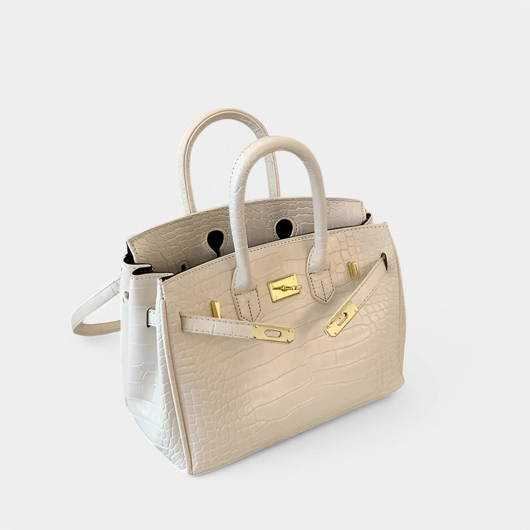 Camila | Bolso de mano en piel efecto cocodrilo