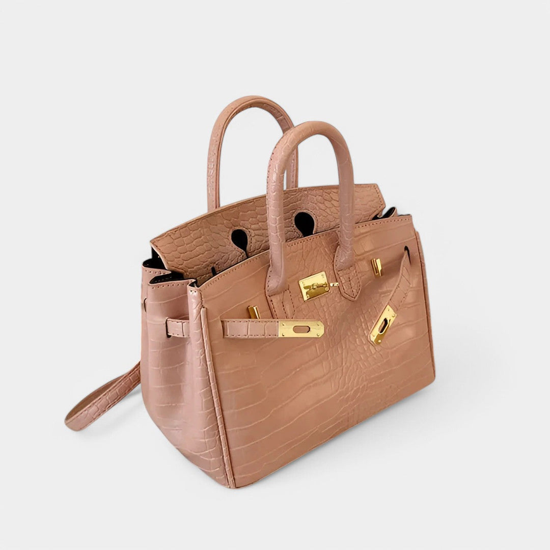 Camila | Bolso de mano en piel efecto cocodrilo