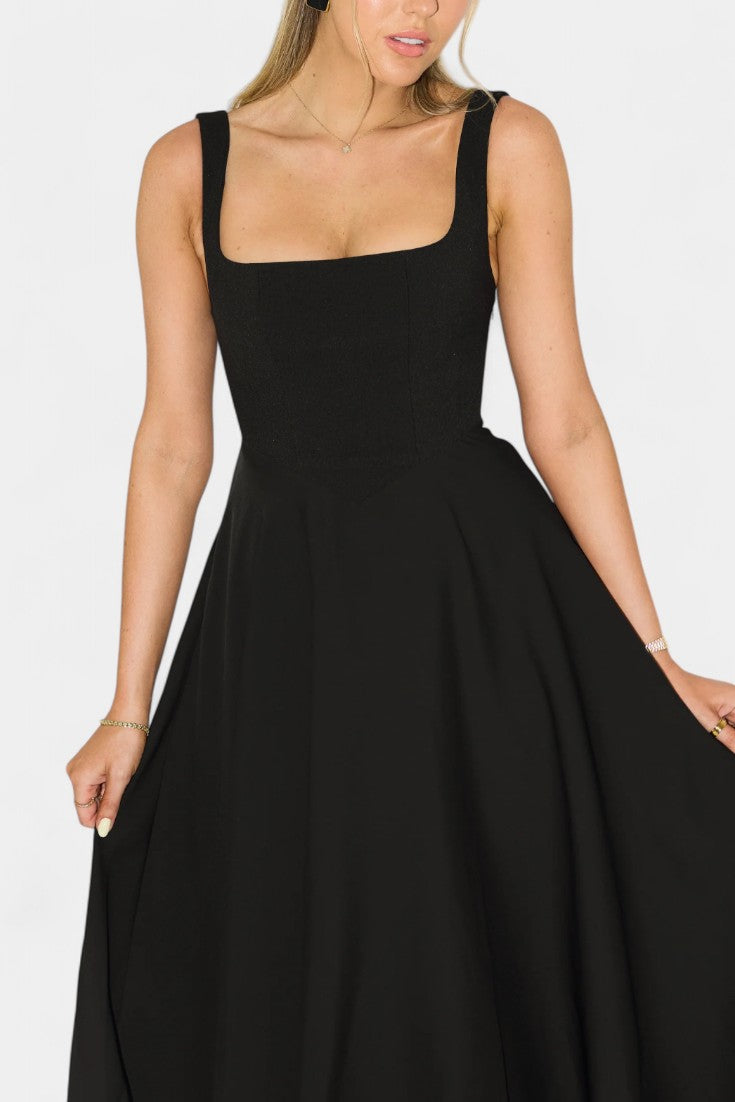 Mary | Vestido Midi A-Line Sin Mangas