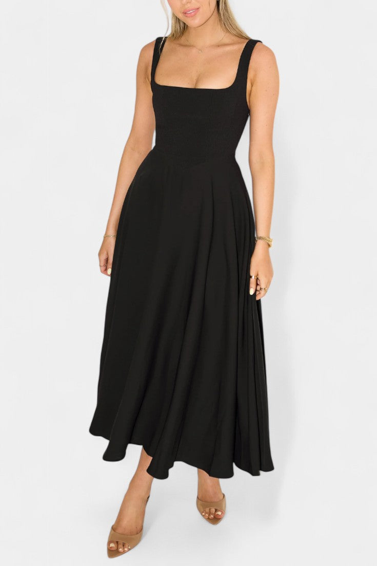 Mary | Vestido Midi A-Line Sin Mangas