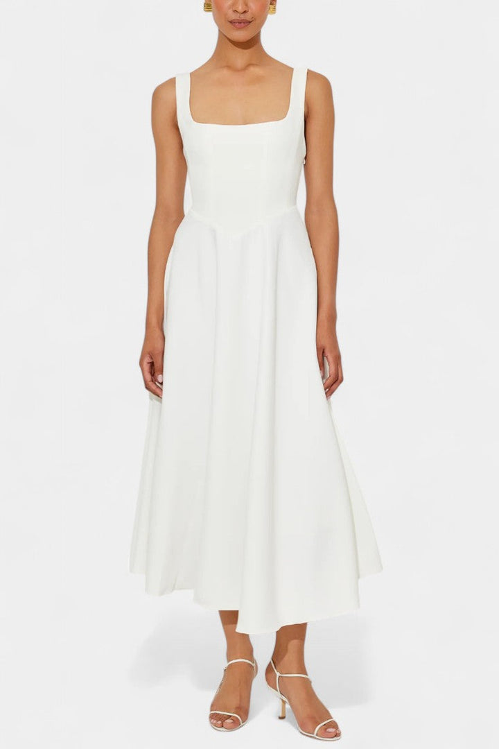 Mary | Vestido Midi A-Line Sin Mangas