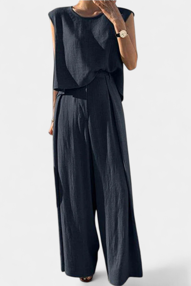 Lauren | Conjunto de Dos Piezas de Pierna Ancha