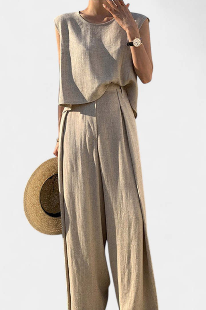 Lauren | Conjunto de Dos Piezas de Pierna Ancha